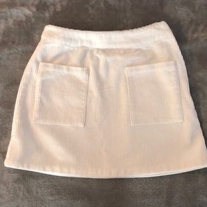 Cream Corduroy Skirt